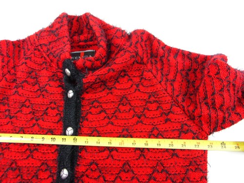 Suéter con botones Toda Bella rojo mezcla de lana XL - Imagen 6 de 10