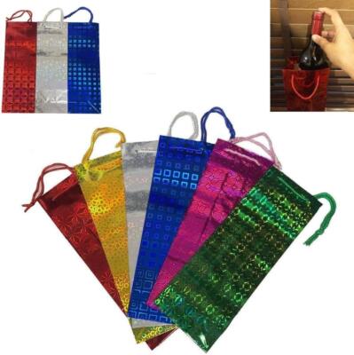 6 Stck. Premium Luxus Weinflasche Geschenktüten Träger Weihnachten Hochzeit Party Tasche