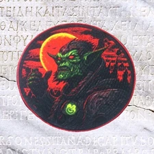 Halloween Goblin Patch Iron-on Applique Fantasy  Badge Myth Legend Moon Scary