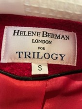 Helene Berman For Trilogy Mid Length Jacket With Frill Detail. Size S 8/10