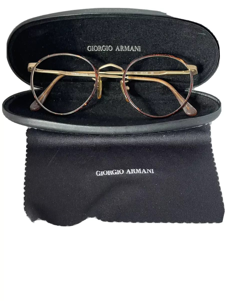 Vintage Giorgio Armani Round 49-20-135 112 713 Tortoise ItaLy Frame  Eyeglasses