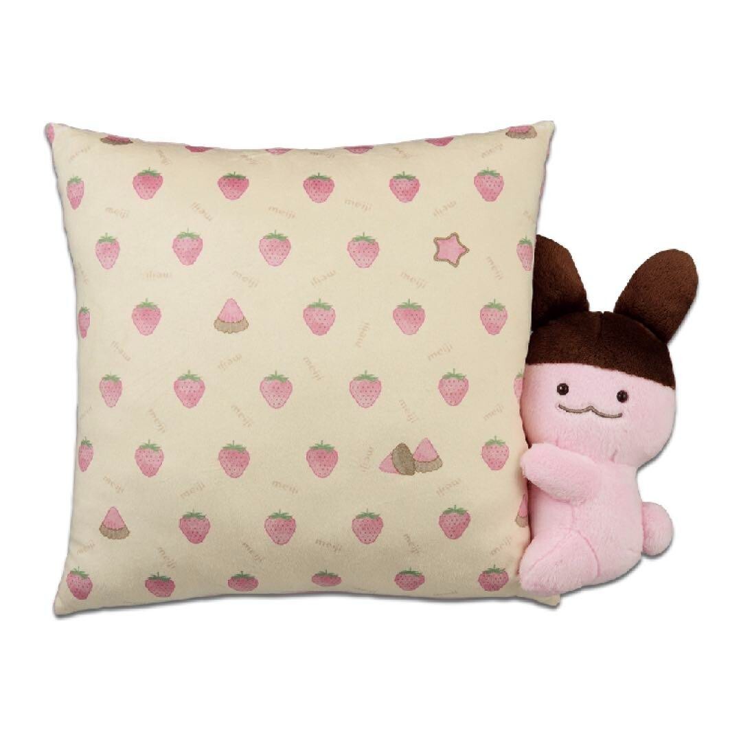 Meiji Apollo 2023 Cushion With Plush Doll 300mm Strawberry