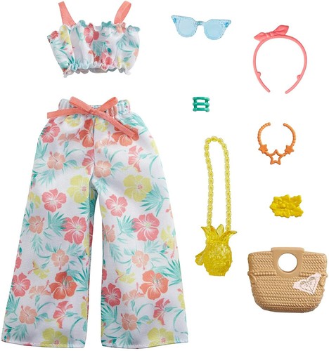Barbie Fashion Pack of Doll Clothes Inspired by Roxy w/ Pineapple purse GRD58 NU - Picture 2 of 2