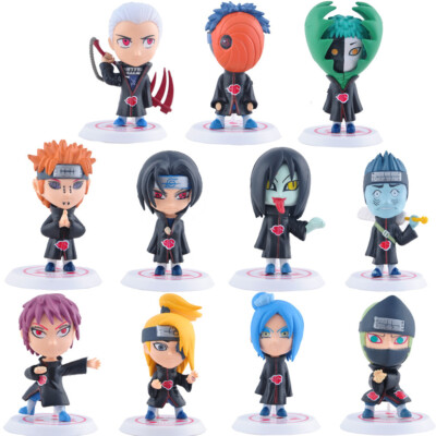 11 Pcs Cute Naruto Akatsuki Figures Set Uchiha Itachi Sasuke Deidara Cake Topper Ebay