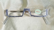  NEW STYLE SASSY READING GLASSES TANZANITE CRYSTALS 3.50 READERS  