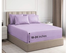 CGK Lavender Extra Deep Pocket Sheets 6 Piece Sheet Set King Sheets Deep Pocket