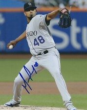 Autographed  8x10 GERMAN MARQUEZ Colorado Rockies  photo - COA 