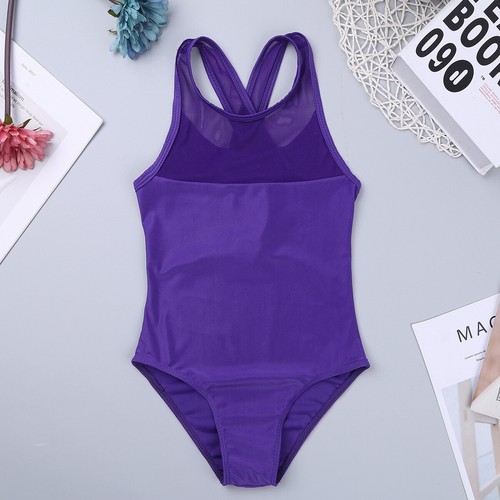 Kid Girl Ballet Dance Gymnastics Leotard Bodysuit One Piece Basic Dance Wear - Picture 8 of 70