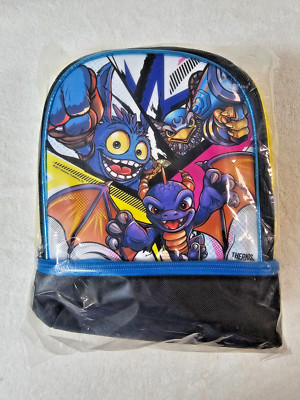 NWT Rare Skylanders Dual Compartment Insulated Lunch Box With Reflective Strips