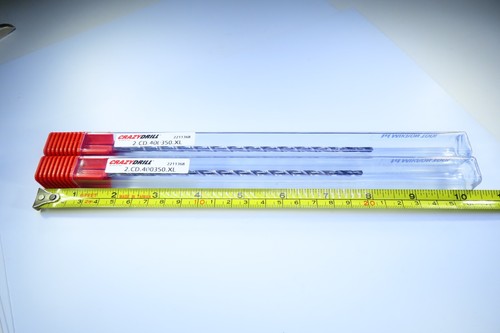 LOT ( 2 ) NEW .1378" COOLANT FED DEEP HOLE CRAZY DRILL SOLID CARBIDE LONG LENGTH - 第 1/5 張圖片