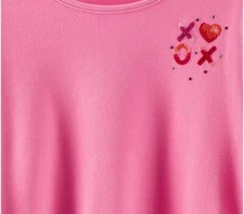 Quacker Factory Size 1X Pink Long Sleeve Top