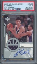 2003 U.D. Game Jersey #AGJ18 Yao Ming PSA 7 Auto 10