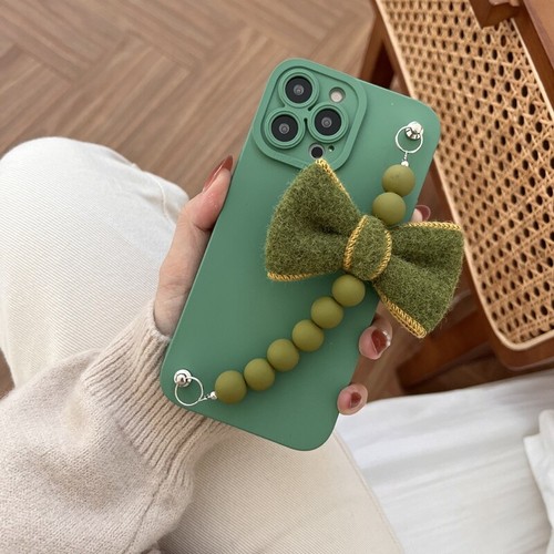 For iPhone 13 12 11 Pro Max XS XR 8 Cute Bowknot Soft Silicone Strap Case Cover - Photo 6 sur 16