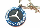 Rubber keychain for Mercedes Benz key ring AMG, soft light PVC badge emblem