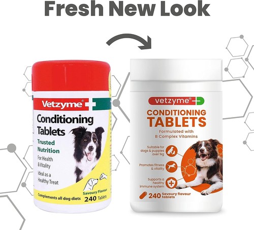 Vetzyme Once A Day Conditioning Tablets for Dogs, with B Complex Select Count - Picture 25 of 39