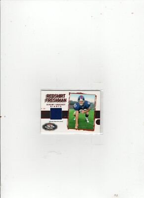 2002 Jeremy Shockey Fleer Box Score Jersey Card Free Shipping (B-1680)
