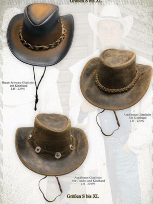 Cowboy Cappello Nuovo Modello, Australian Trapper Pelle - Foto 2