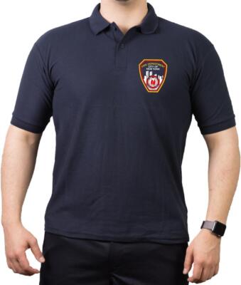 Polo navy, New York City Fire Dept. Emblem on front
