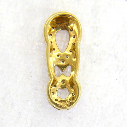 Atractivo colgante deslizante de oro amarillo de 18 quilates con diamantes de 0,25 quilates - Imagen 6 de 8