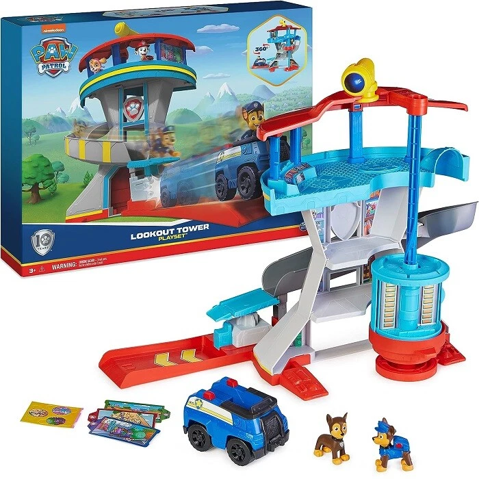 SPINMASTER ITALY Spin Master Paw Patrol Quartier Generale,Torre di Controllo, 2 Personaggi di Cha