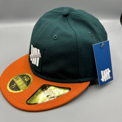 Undefeated Hat Men 7 1/4 Green Orange 59Fifty New Era Fitted Cap
