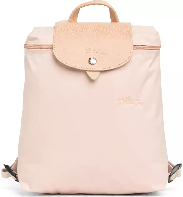 Longchamp Small Le Pliage Recycled Canvas Shoulder Tote in Pink