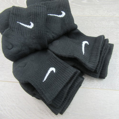 Nike Everyday Plus Ankle Socks Black 6 Pack Womens 6-10 / Youth 5Y-7Y NEW - Picture 5 of 9