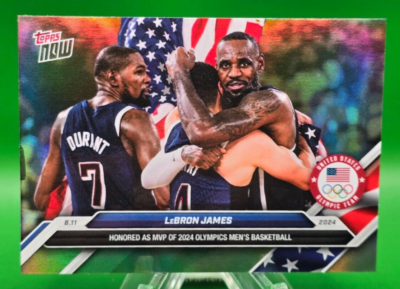 LeBron James 2024 Topps Now Olympic MVP USA FOIL PARELLEL 