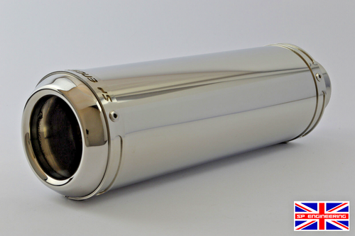 Honda CB300R Exhaust SP Engineering Polished Stainless Stubby Domed GP 2017-2023 - Picture 4 of 8