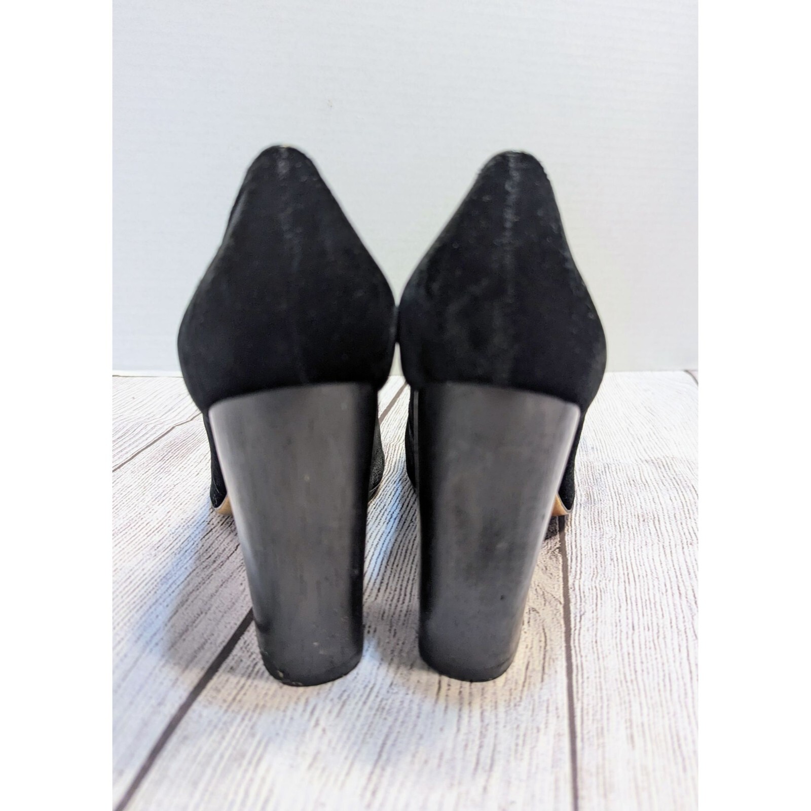 Juicy Couture Women's Black Velvet Pumps Heel Y2K Vin… Gem