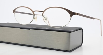 LINDBERG Brille Mod 4105  48/19 Bronze Seidenmatt Oval Strip Titanium Denmark