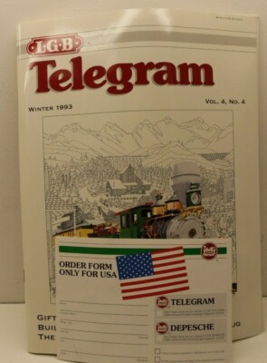 Vintage New LGB G Scale Model Trains Telegram Magazine Vol 4 No 4 Winter 1993