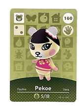 160 PEKOE Animal Crossing 2016 Series 2 Nintendo Authentic Amiibo Unscanned