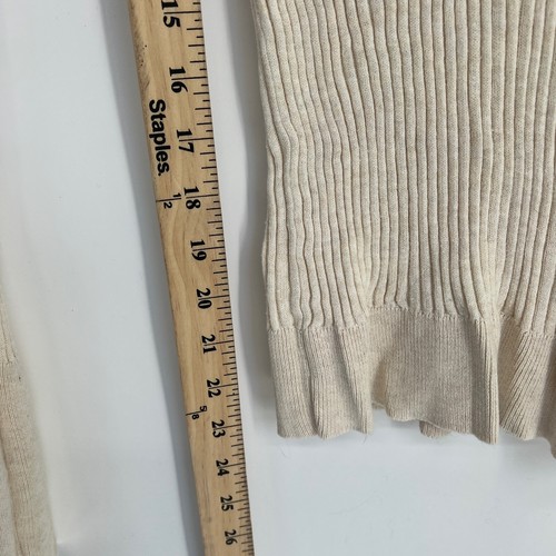 VTG Y2K Mossimo Ribbed Knit Sweater Sz S V-Neck Minimalist Balletcore Soft Bella - Picture 5 of 10