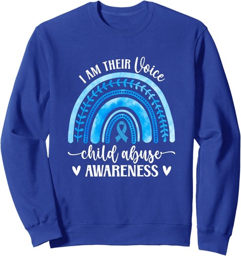 Child Abuse Awareness Rainbow Child Abuse Prevention Month Sweatshirt - Picture 6 of 7