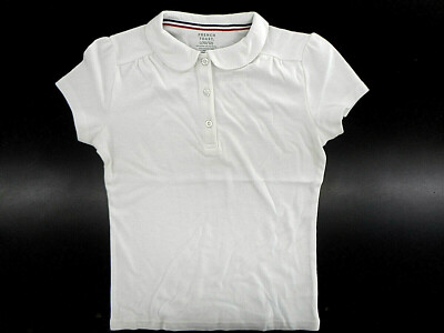 Girls French Toast White Short Sleeve Uniform Polo Shirt Sizes M(7