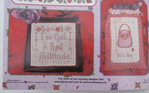 Cross Stitch Red Hattitude Hat Society Patterns Gloria & Pat by Dianna Marcum - Imagen 10 de 11