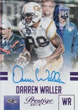 2015 Prestige Rookie Autographs Purple #222 Darren Waller 30/100 Raiders