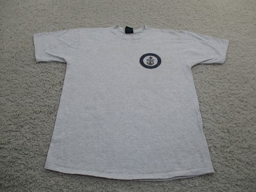 Vintage Us Navy Shirt Mens Large Gray Nautical Soffes Choice American USA 90s