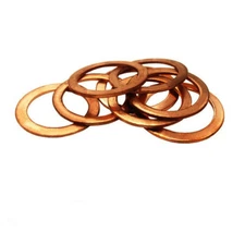 2-100PCS Thick 2mm ID.3.6~20mm Solid Copper Gasket Flat Ring Sealing Washers