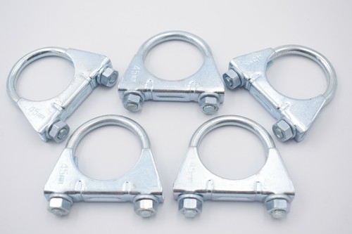 Universal M8 Auspuff 45mm U Bolzen Schwerlast Schellen mit Muttern 5 Stück - Bild 2 von 3