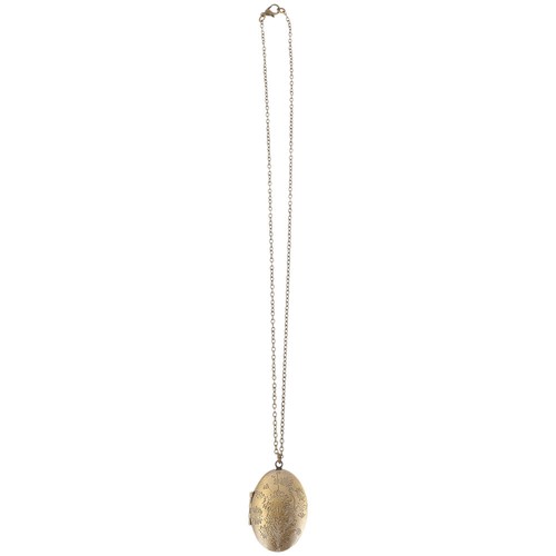 Collier Vintage En Bronze Avec Pendentif Porte-Photos Gravé - Modèle 2213 - Parfait État