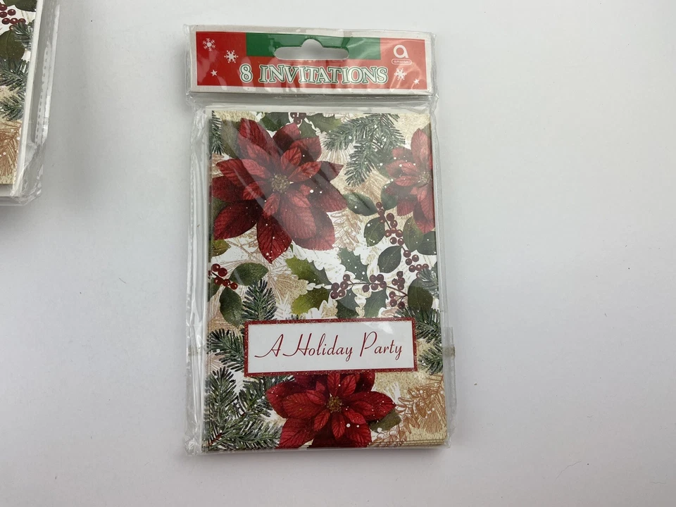 Lote De 5 Invitaciones Botánicas De Fiesta De Navidad Botánicas De Pascua Foto 2 de 4