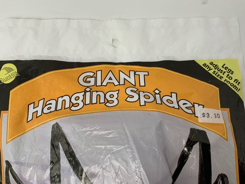 Vtg Halloween Giant Hanging Spider Decoration 90s Indoor Outdoor 20’ Wide USA - Picture 5 of 12