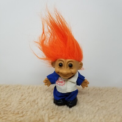 Troll Doll 4 1/2'' Russ I Love Bowling Strike Orange Hair