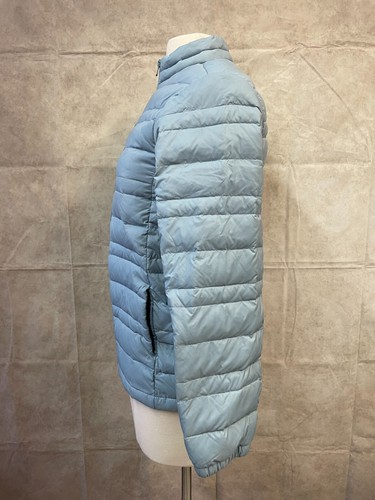 Little Brenn Girls Light Blue Puffer Jacket Full Zip Size 150 - Picture 2 of 10