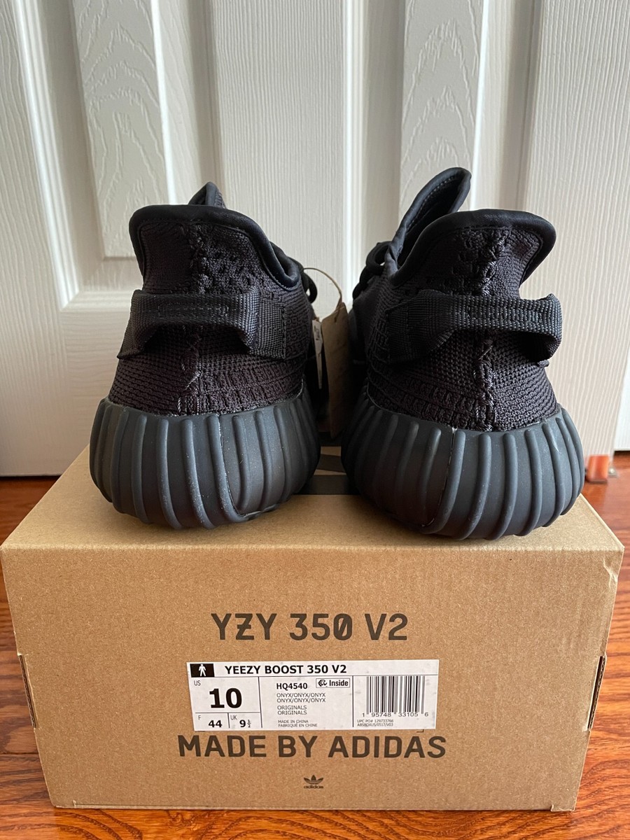 Adidas Yeezy Boost 350 V2 Onyx Size 10 NEW HQ4540 Black Grey Dark