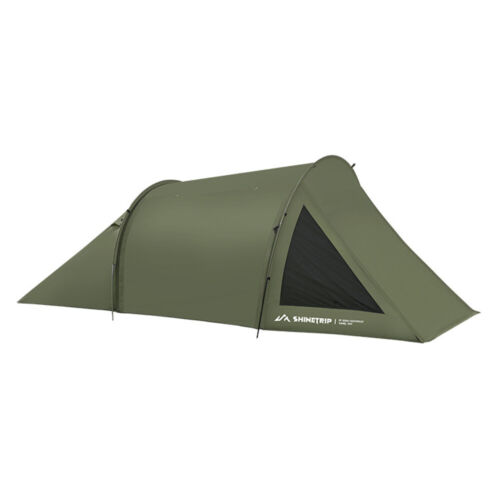 GREEN Motorcycle Camping Tunnel Tent 2 Room Tents For Camping Waterproof An BB - Picture 4 of 12