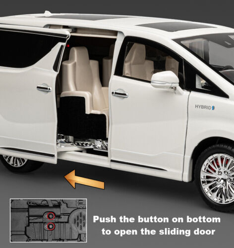 1/18 Toyota Alphard Diecast Model Car Toy Collectible Sound Light Kids Gifts Toy - Picture 8 of 14