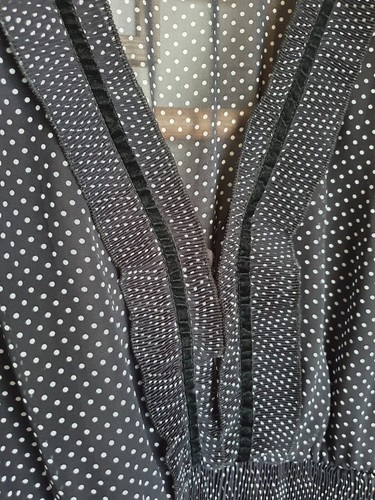 Sunny Girl Dress Sz 14 Black White Spots Pleats Elastic Waist EUC - Picture 7 of 7